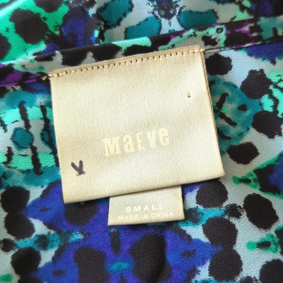 Anthropologie Maeve Ikat Frequencies Belted Shirt Dress - Picture 6 of 7